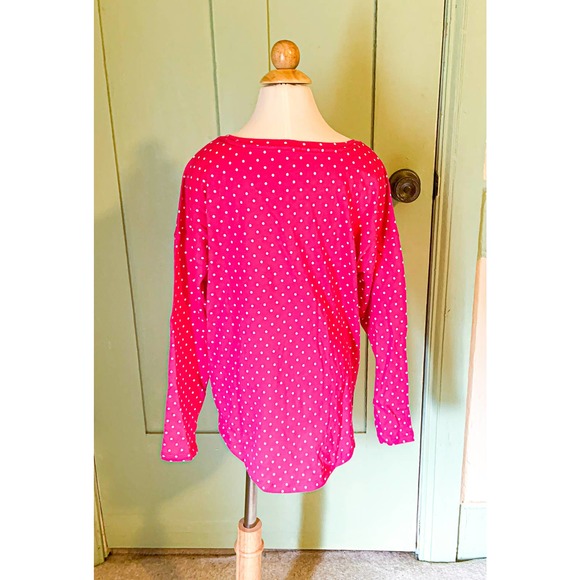 Girls’ Size M (8) Old Navy Softest Tee Long-Sleeve Top – NWT – Pink, White Dots - Picture 5 of 6